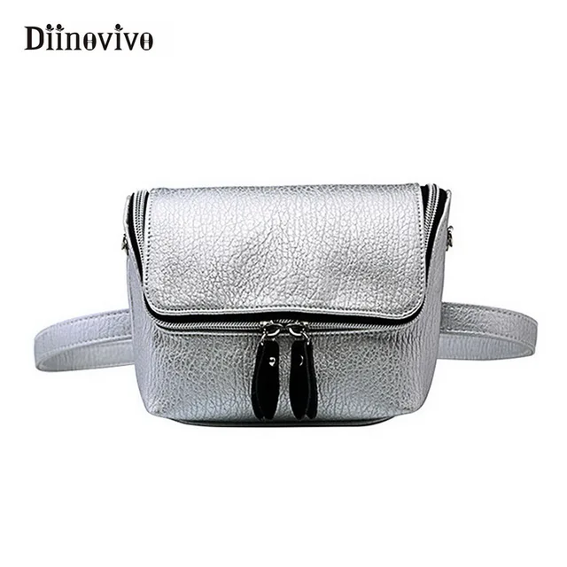 DIINOVIVO New Waist Bags for Women Zipper Phone Purse Shoulder Bag Ladies Shopping Bolsa Feminina Travel Waist Packs WHDV0388