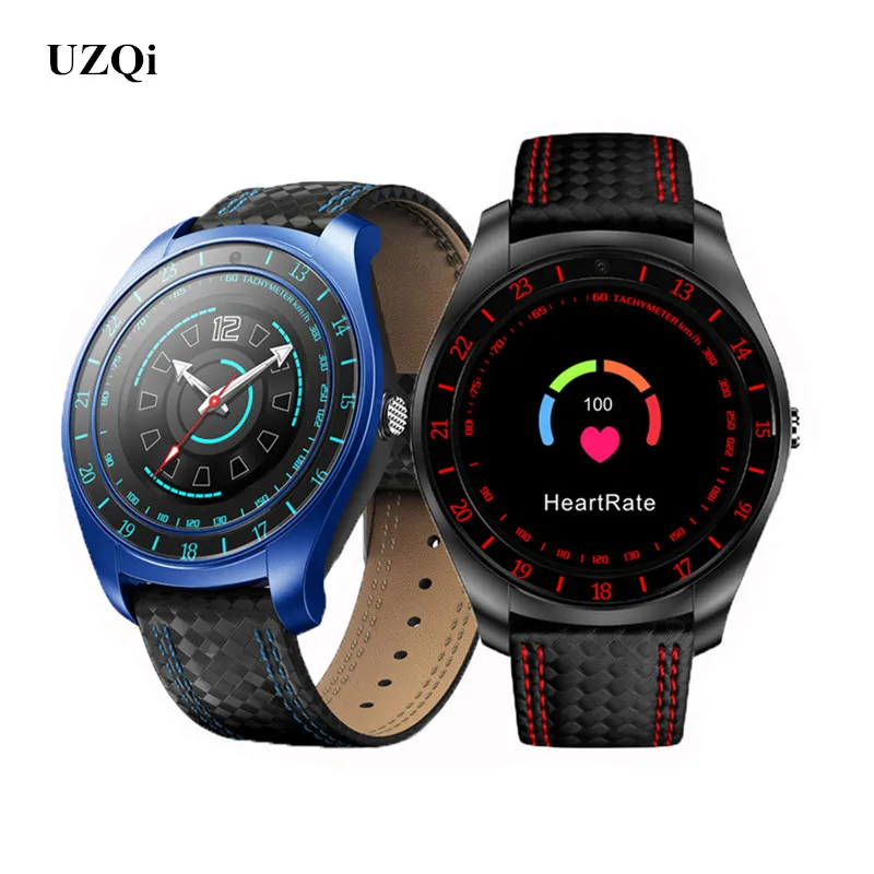 

UZQi Smartwatches for Men Women Heart Rate Fitness Sport Tracker TF SIM Card Phone IOS Android Bluetooth Smart Watch with Camera