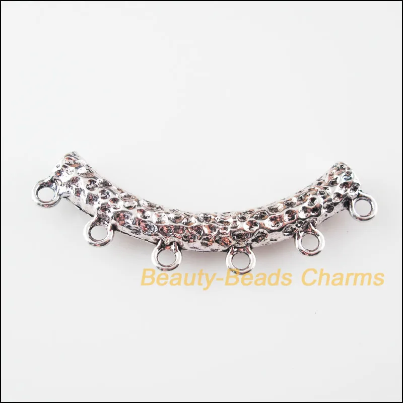 

New 1Pc Tibetan Silver Tone Tube Wave Bail Charms Pendants Connectors 19.5x67mm