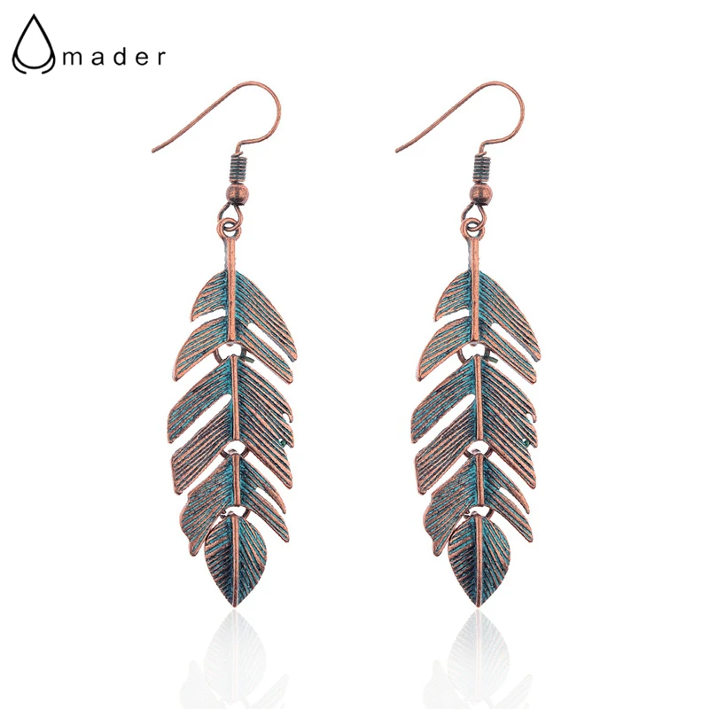 

Amader Vintage Bohemia BOHO Bronze Leaves Shape Earrings Hollow Out Earrings Statement Dangle Earrings Gift Mulheres HQE698