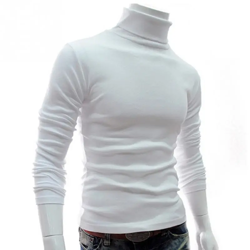 2018 New Autumn Mens Sweaters Casual Male turtleneck Man's
