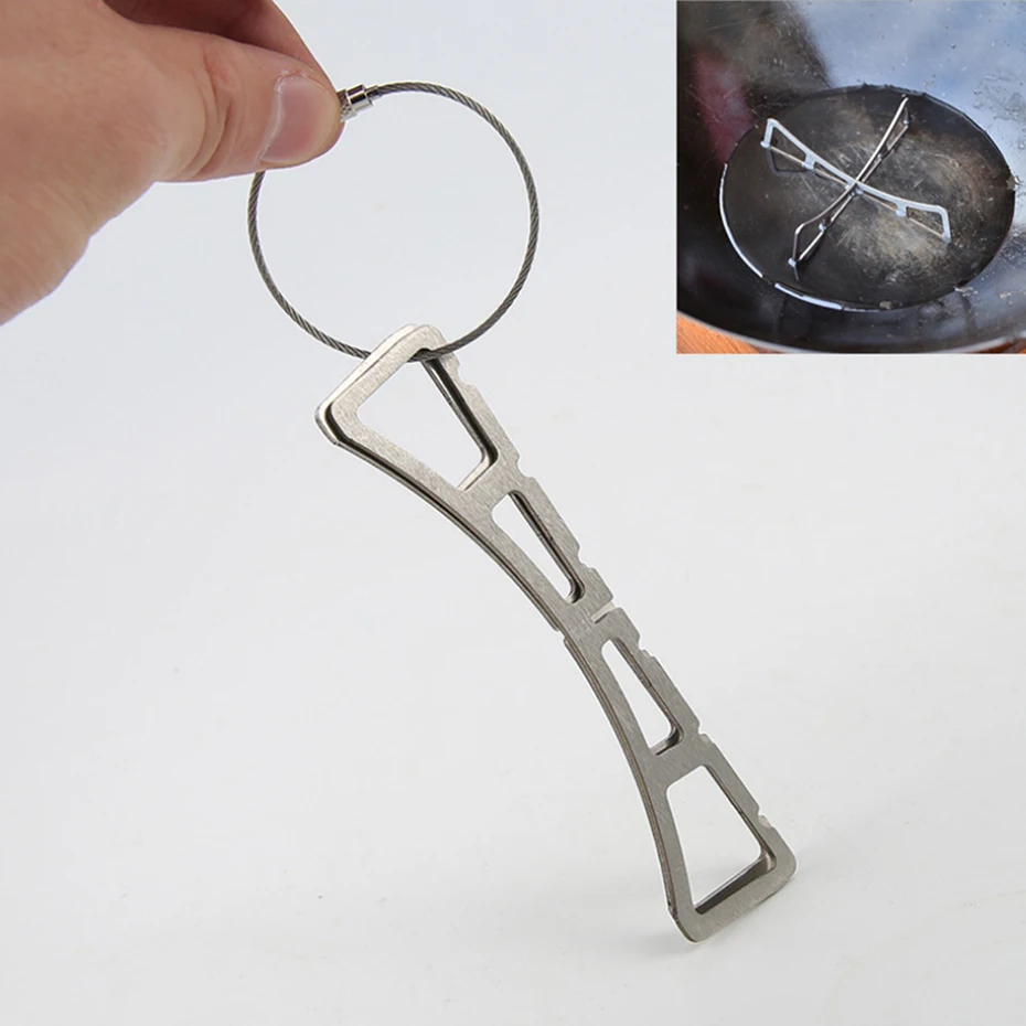 

YINGTOUMAN 1pcs Outdoor Tableware 304 Stainless Steel Cooking Ware Steaming Rack Stand Portable Steam Holder Picnic BBQ Tools