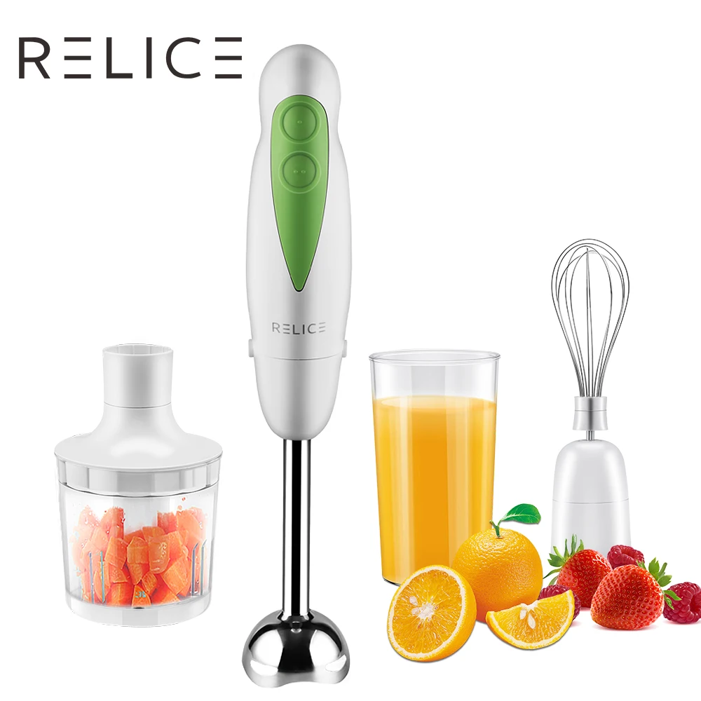 

RELICE Electric Handheld Blender Suit With Chopper Whisker Cup Multi Functional Blenders Fruit Vegetable Hand Mixer For Kitchen