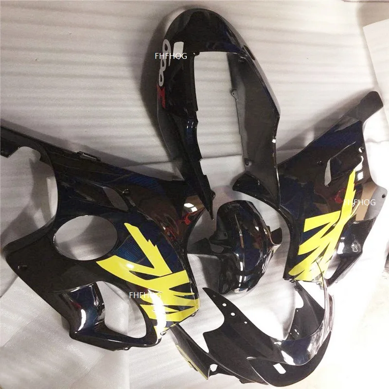 Высококачественные комплекты для HONDA CBR 600 F4 Обтекатели 1999 2000 CBR600 99 00 черный/желтый