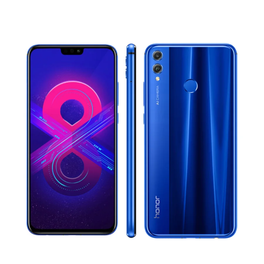 Honor 8X, мобильный телефон, 4 Гб ОЗУ, 64/128 Гб ПЗУ, 6,5 дюймов, Kirin 710, четыре ядра, 20 Мп+ 16 МП, Android 8,1, 3750 мАч