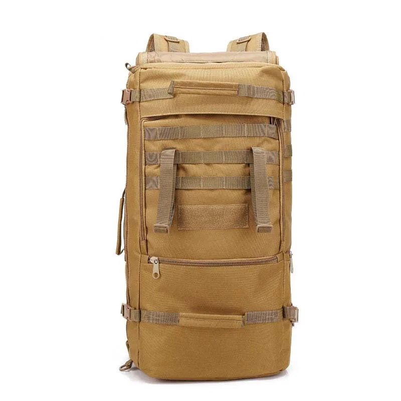 

60L Large Capacity Tactical Backpack 600D Waterproof Oxford Fabric with Rainproof Cover Outdoor Sports Bag for Hiking Travel
