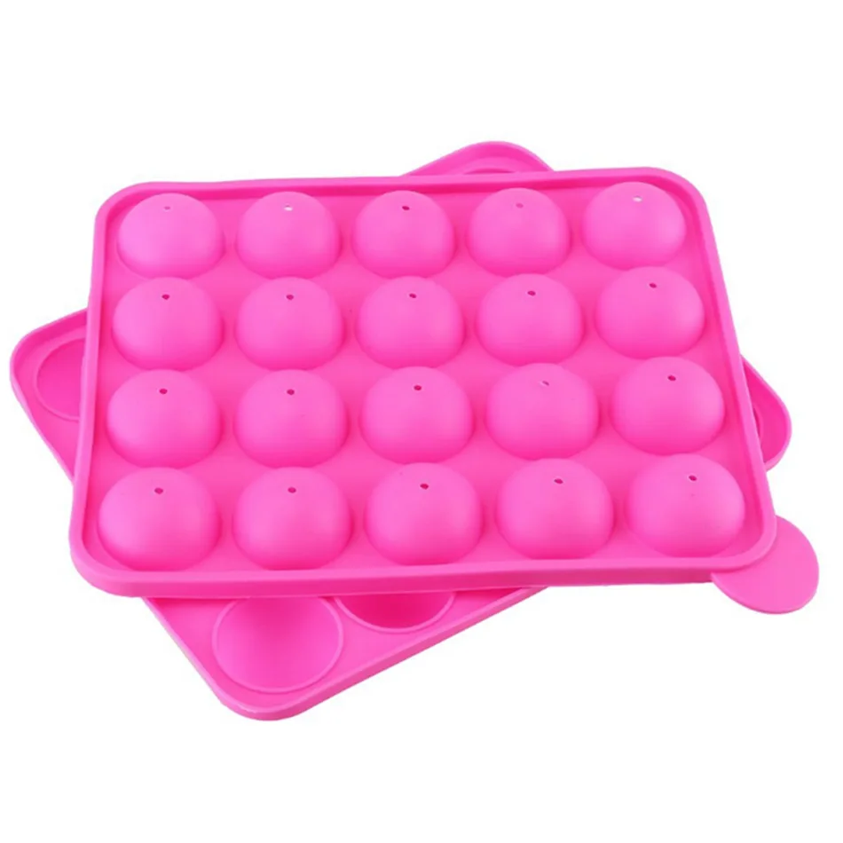 Silicone Pop 12 Holes Lollipop Mold Stick Tray Cake Mould Chocolate Ball Cupcake Cookie Candy Maker DIY Baking Tool  (10)