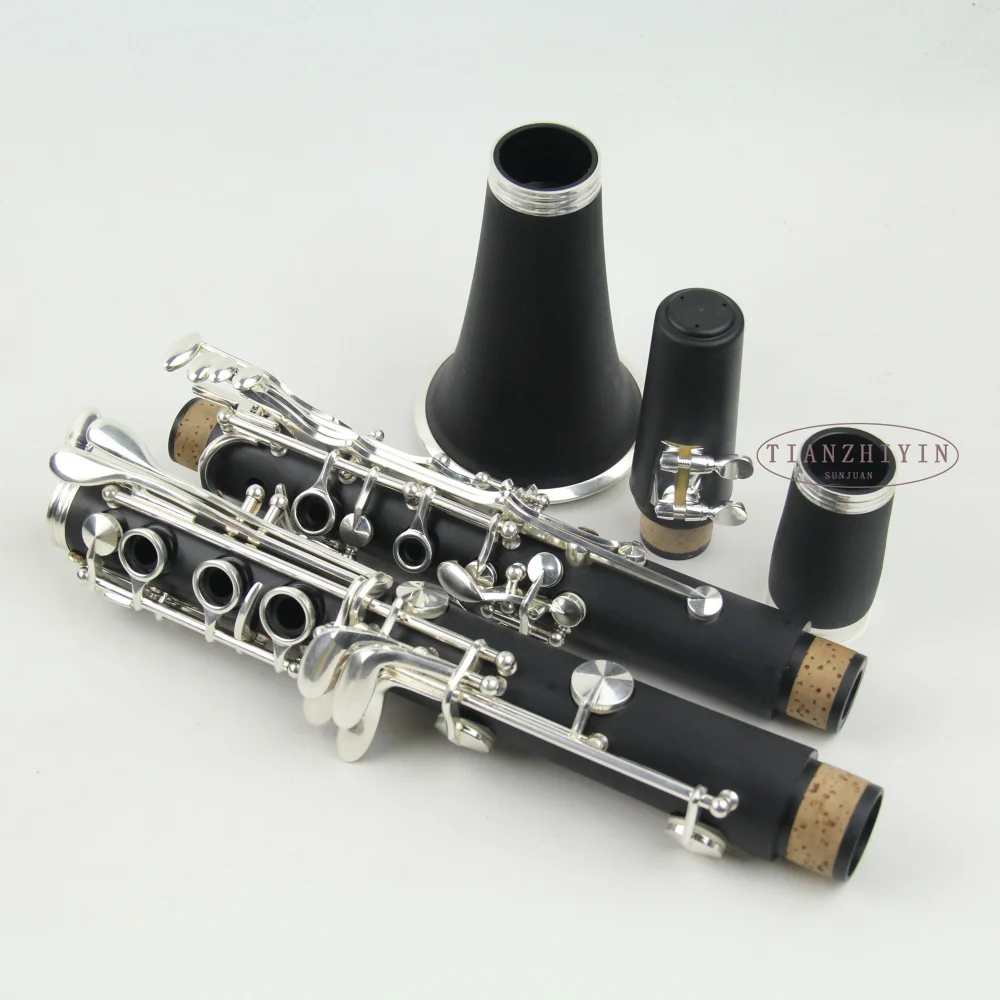 

Student Bb Clarinet Silver Plated 17 Keys High Quality Musical Instrument With Case Accessories