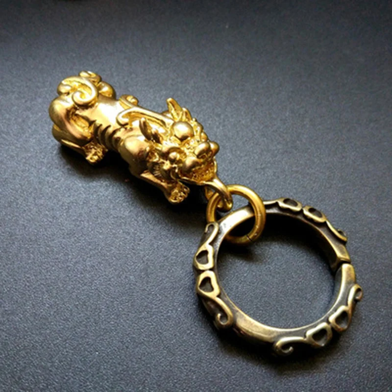 Brass Vintage  Pattern Key Rings (8)