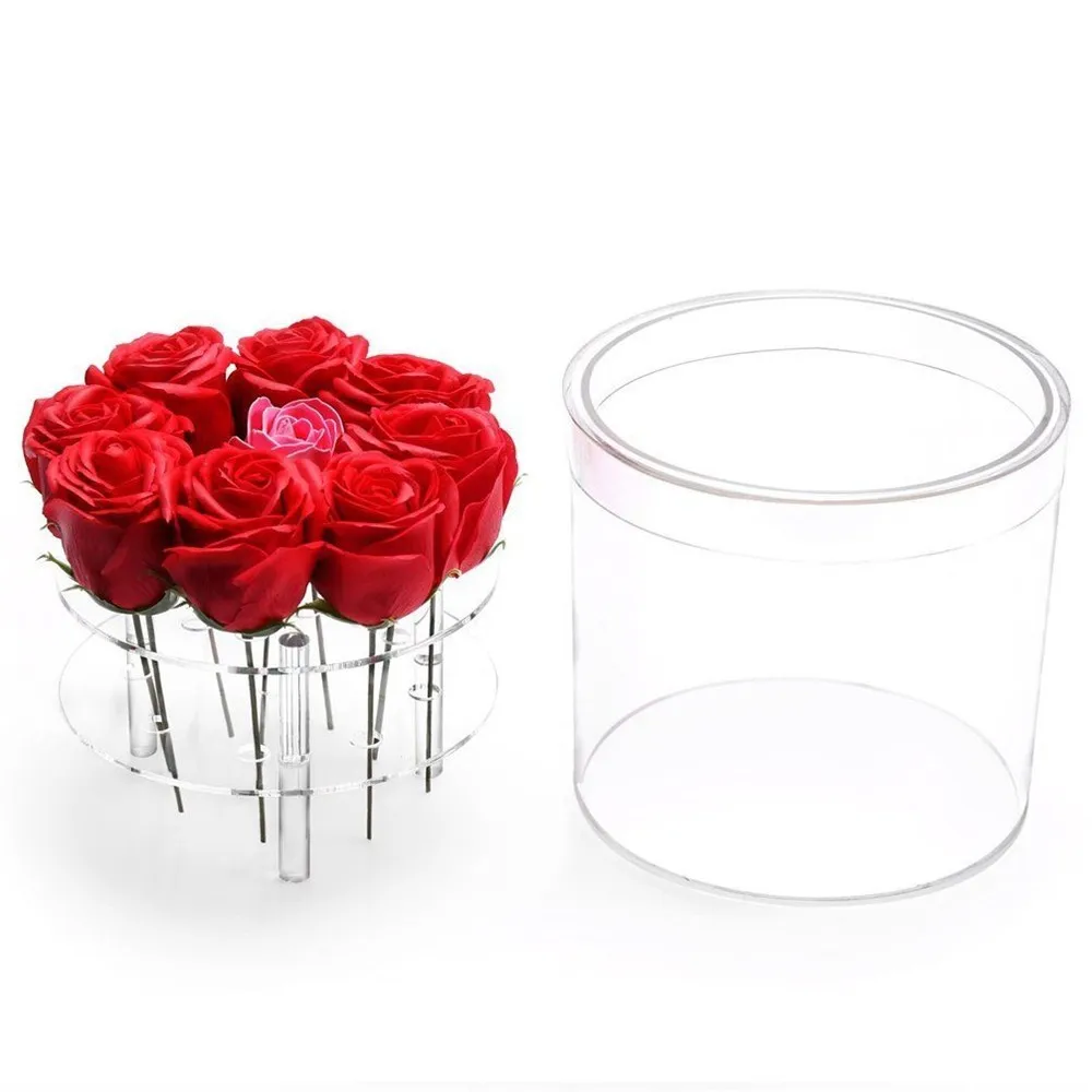 

Christmas Flower Box Acrylic Storage Box Removable 3 Layers Valentine's Day Mother's Day Birthday Gift Without Flowers