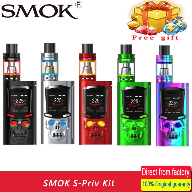 

In stock!!SMOK S-PRIV Kit 230W S Priv Mod with TFV8 Big Baby Light Edition Atomizer V8 Baby Q2 T8 Coil Electronic Cigarette Kit