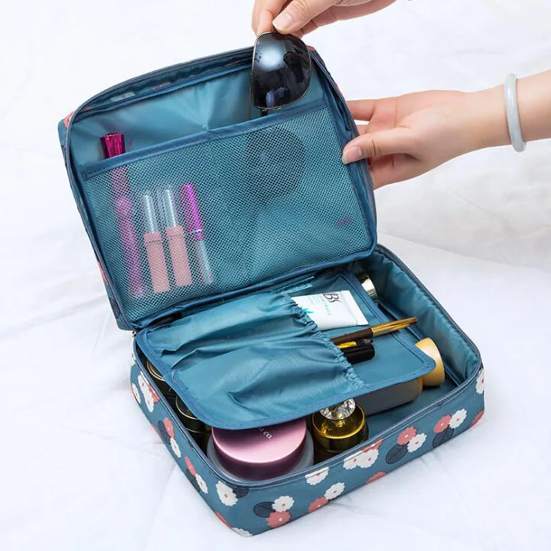  Brand organizer travel fashion lady cosmetics cosmetic bag beautician storage bags large capacity W