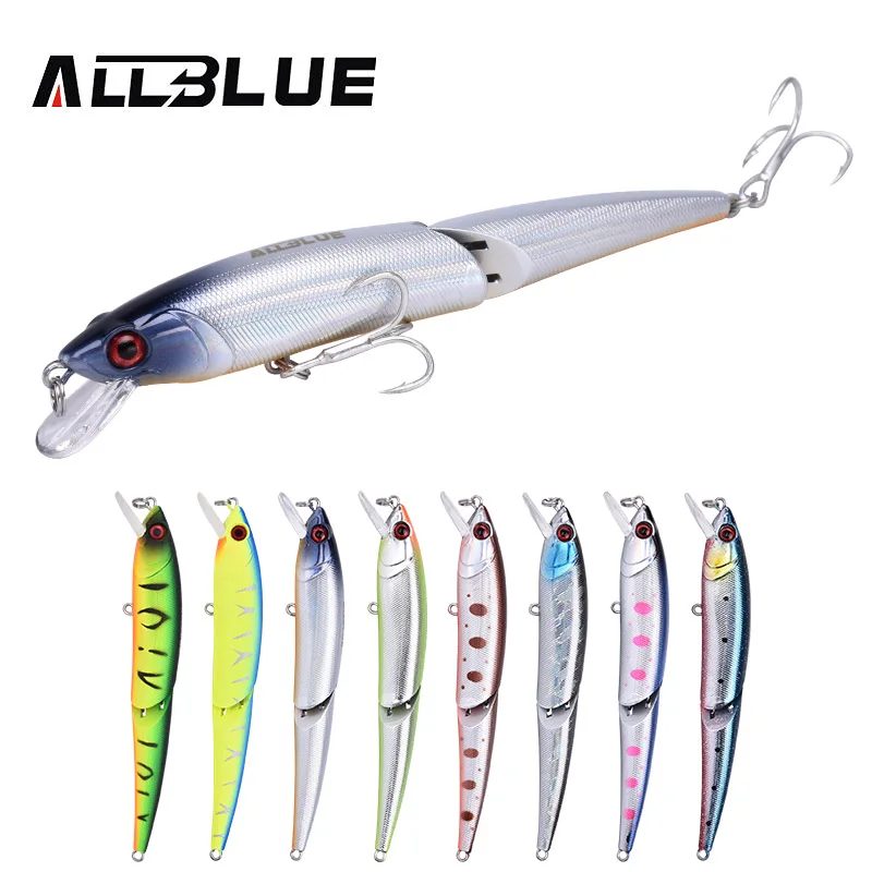 

ALLBLUE Joint Minnow 110F Wobbler Fishing Lure Floating Jerkbait 110mm 11g Hard Plastic Artificial Bait Pike Perch Tackle