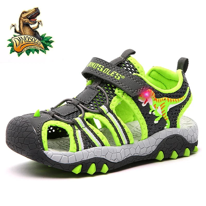 DINOSOLES Baby Boy Sandals Light Up Mesh Kids Shoes 3D Dinosaur Summer Beach Children Sandal 2019 LED Glowing Toddler Shoes DINOSOLES Baby Boy Sandals Light Up Mesh Kids Shoes 3D Dinosaur Summer Beach Children Sandal 2019 LED Glowing Toddler Shoes