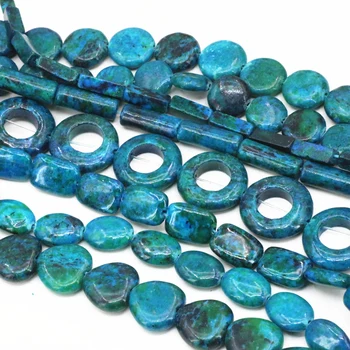

Diy loose beads jewelry making for women 13 style chrysocolla stone synthetic calaite new fashion accessories spacer 15inch B499