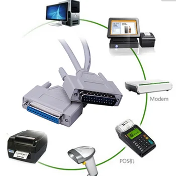 

Parallel 25Pin 25-Pin DB25 Male To Female LPT Printer DB25 M-F LPT Cable Connector P0.05