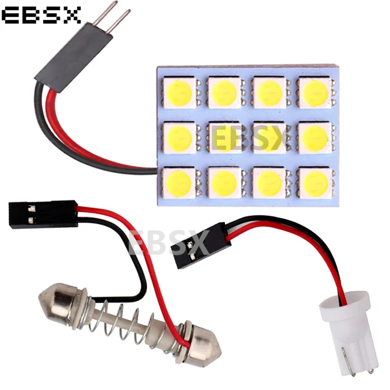 Светодиодная панель EBSX 6 шт. белая 12SMD 5050 3 чипа светодиодный светодиодная лампа
