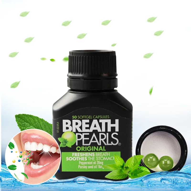 Refresca a Respiração Flavour para Hálito Fresco de Longa Austrália Respiração Pérolas Originais Softgels Hortelã Salsa Duração 50 7 Cheap Bronzeamento corporal