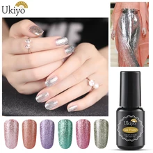 Ukiyo 8 мл Сияющий гель для ногтей с блестками лак Полупостоянный дизайн ногтей Платиновый Цветной Гель-лак замочить УФ-гель для ногтей