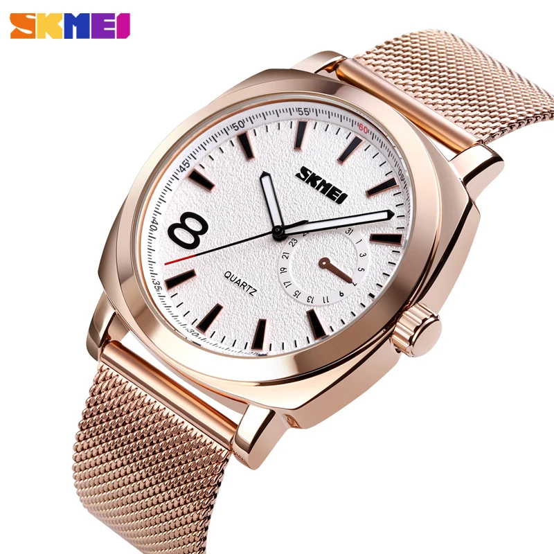 

Top Brand SKMEI Watch Fashion Men's Quartz Watches Waterproof Stainless Steel Business Bracelet Dress Wristwatch Reloj Hombre