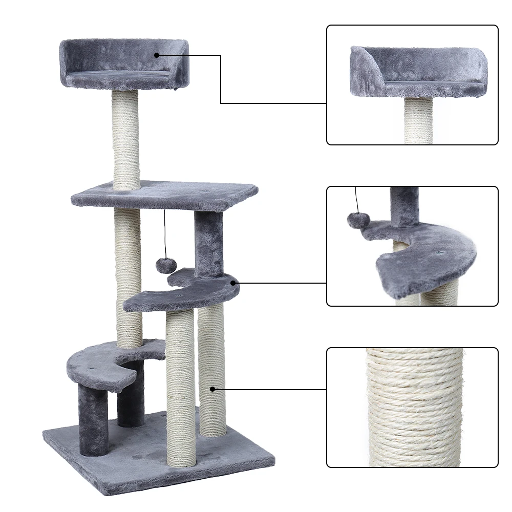 Домашняя кошка игрушка Когтеточка дерево скалолазание кошка прыгающая игрушка с лестницей скалолазание рама кошка Мебель когтеточка