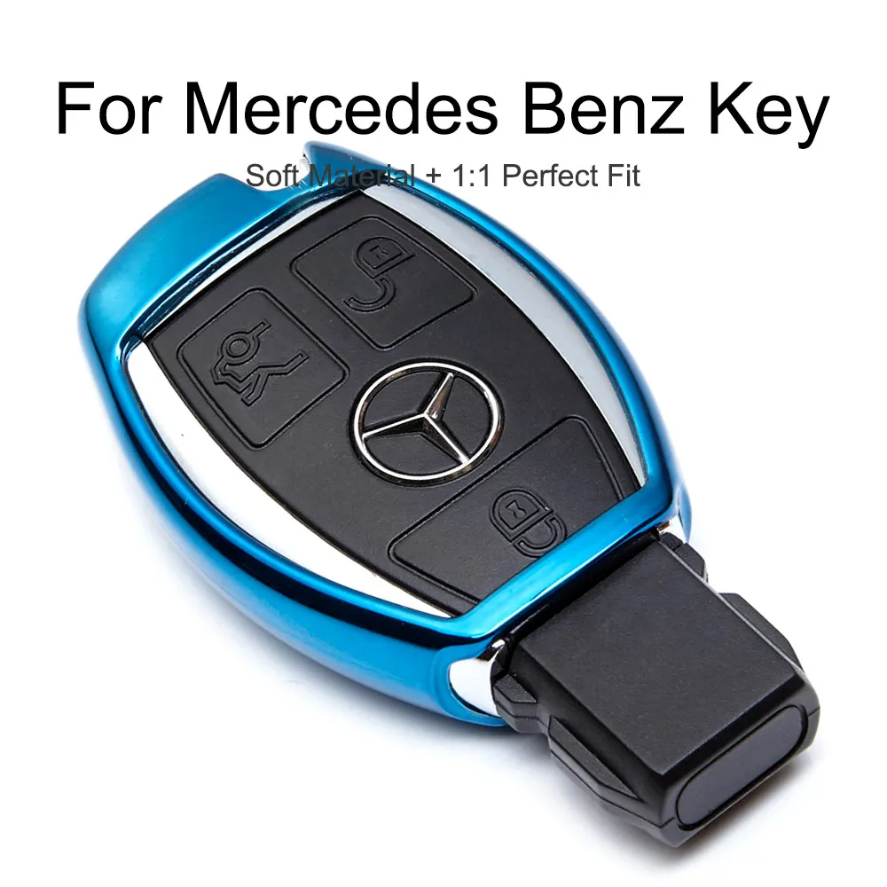 KUKAKEY 6 цветов ТПУ чехол для автомобильного ключа Mercedes Benz C B S серии GLC260 GLA200 E300