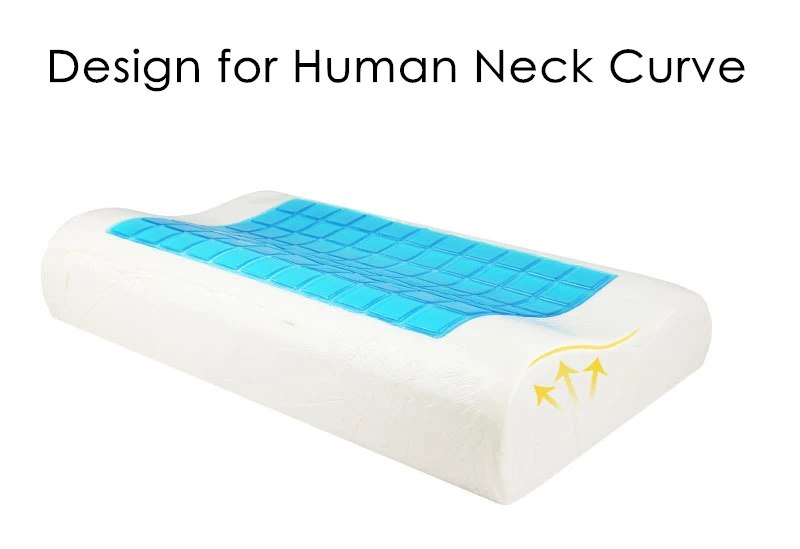 PurenLatex 50*28 силиконовая гелевая Подушка с эффектом памяти, летняя подушка для охлаждения льда, Ортопедическая подушка с сеткой, наволочка для шеи, комфортная