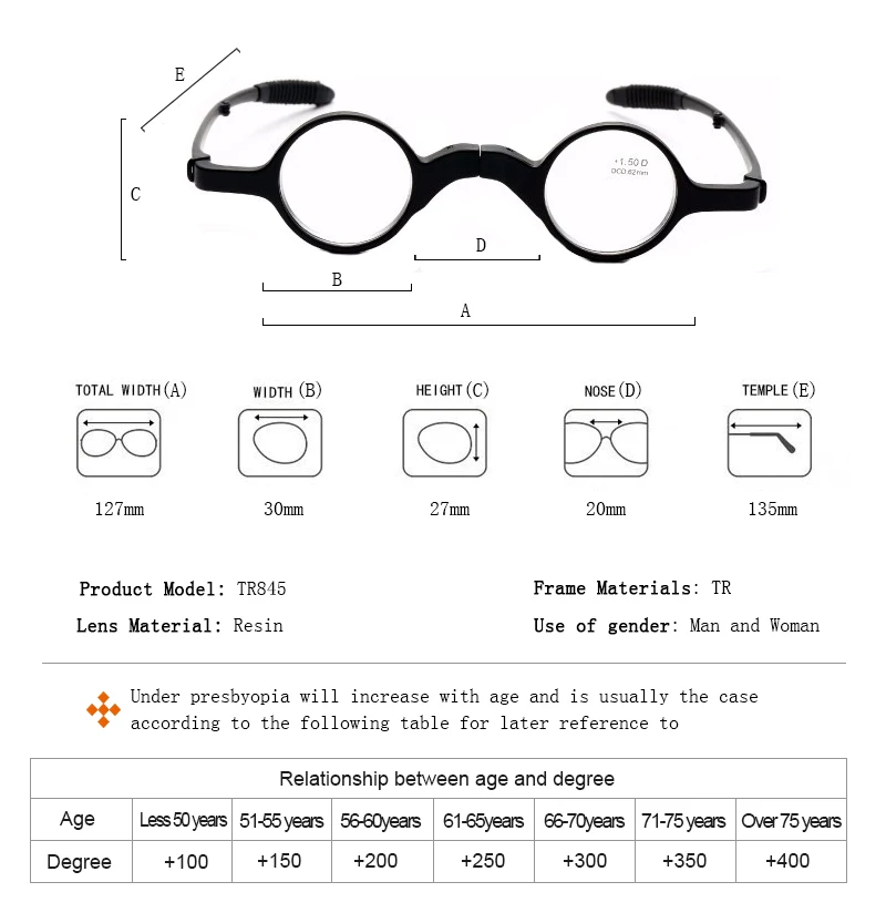 TR845 Винтаж складные очки для чтения Для мужчин и Для женщин TR-90 рамка Изящные Очки для чтения 1,0 1,5 2,0 2,5