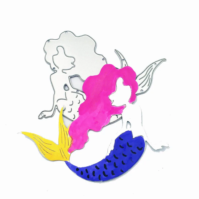 

Metal craft The little mermaid paper die cutting dies for Scrapbooking/DIY Christmas wedding Halloween cards