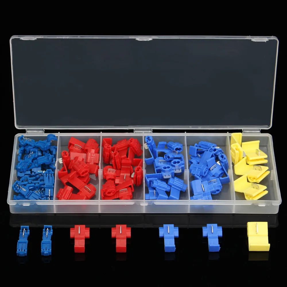 65Pcs Assorted Electrical Terminals Scotch Locks Quick Splice Wire