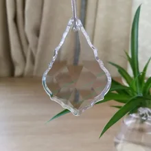 10~ 400 шт кленовый лист 38 мм кристалл Призма клен кристалл в форме листика части витражное стекло кристаллы Настольная лампа с подвесками аксессуары