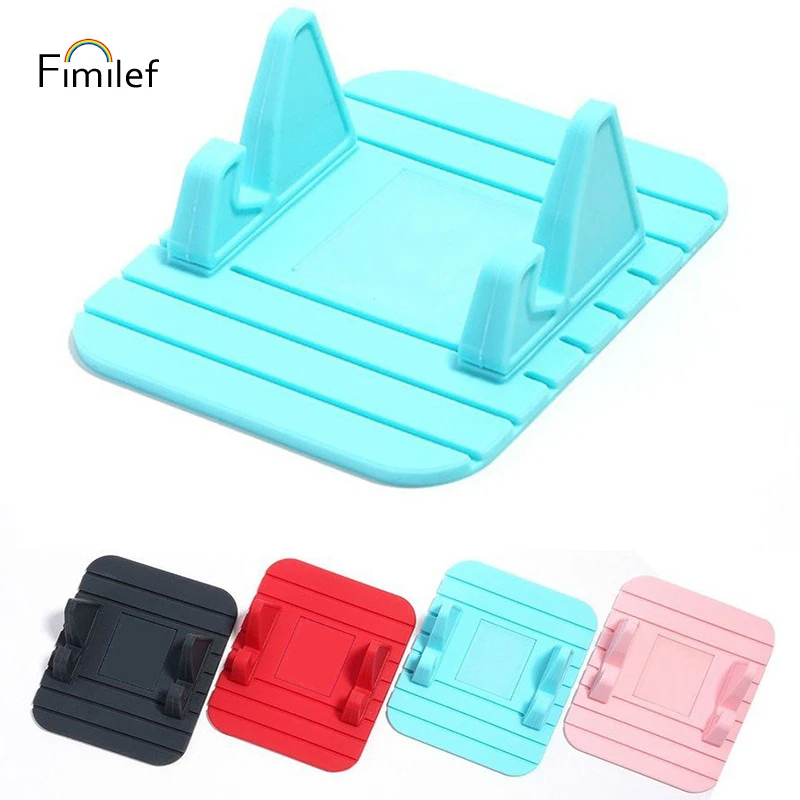 

Fimilef Universal Mobile Phone Desktop Holder Car Mount Silicone Pad Non-slip Tablet Stand Cradle for xiaomi Samsung Tablet iPad