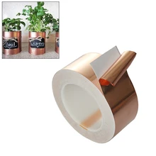 50 мм x 25 м односторонняя проводящая медь фольга лента адгезионное покрытие экранирующая термостойкая Лента Медная фольга лента