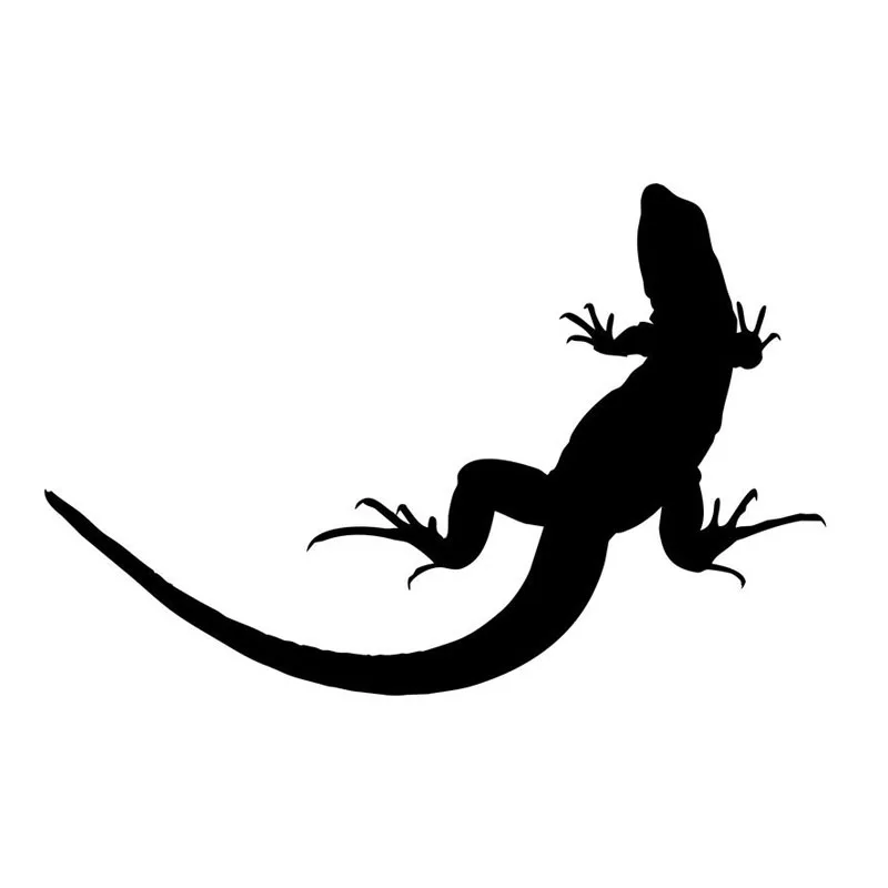 

12.7*8.3CM Vivid Lizard Salamander Pattern Vinyl Car Styling Funny Animal Car Stickers Black/Silver C9-1846