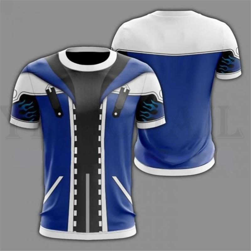 

Men and Women Streetwear Blue T-shirt Kingdom Hearts 3d Print T shirt Hooded Jacket for Boys Harajuku Sweatshirt Cosplay T-shirt