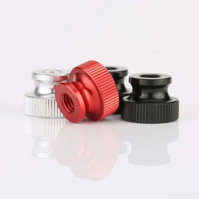 M8 Knurled Thumb Nut Steps Adjust Nuts Multicolour Aluminum Alloy