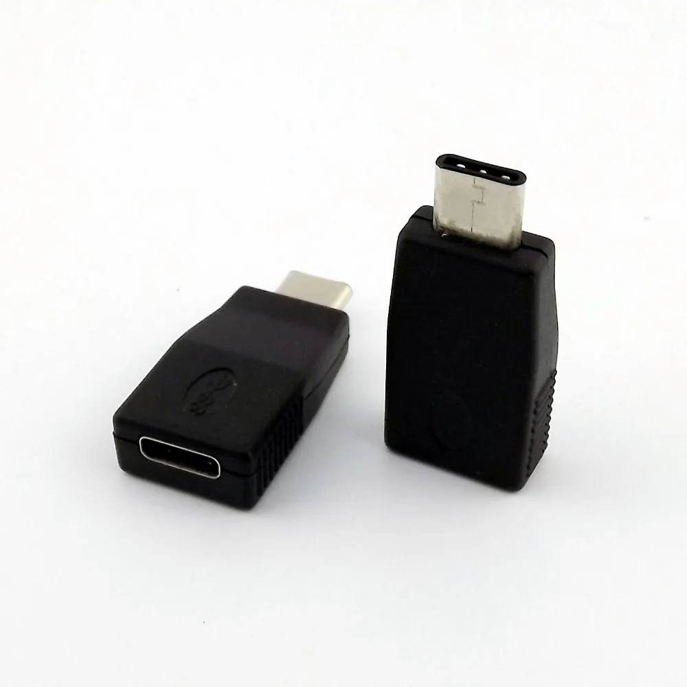 1х USB 3,1 type-C штекер для type C Женский Разъем для зарядки данных Синхронизация мужчин и женщин адаптер конвертер прямой черный