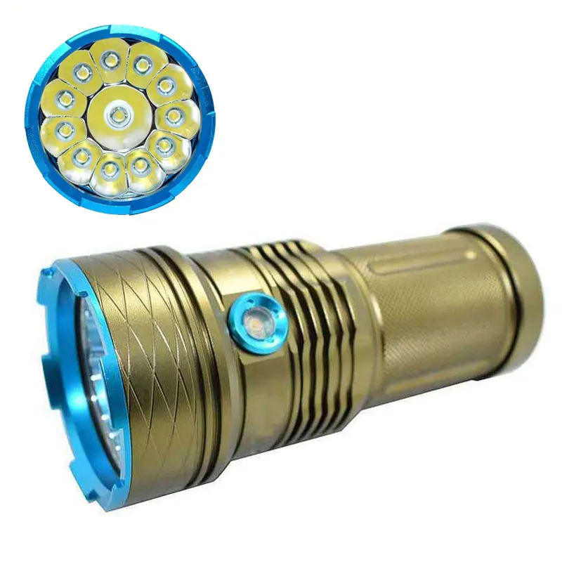 

High-power LED Flashlight 10000 Lumen Super Brightness T6 Torch Waterproof Light 12T6 High Quality Flash Light for Searching
