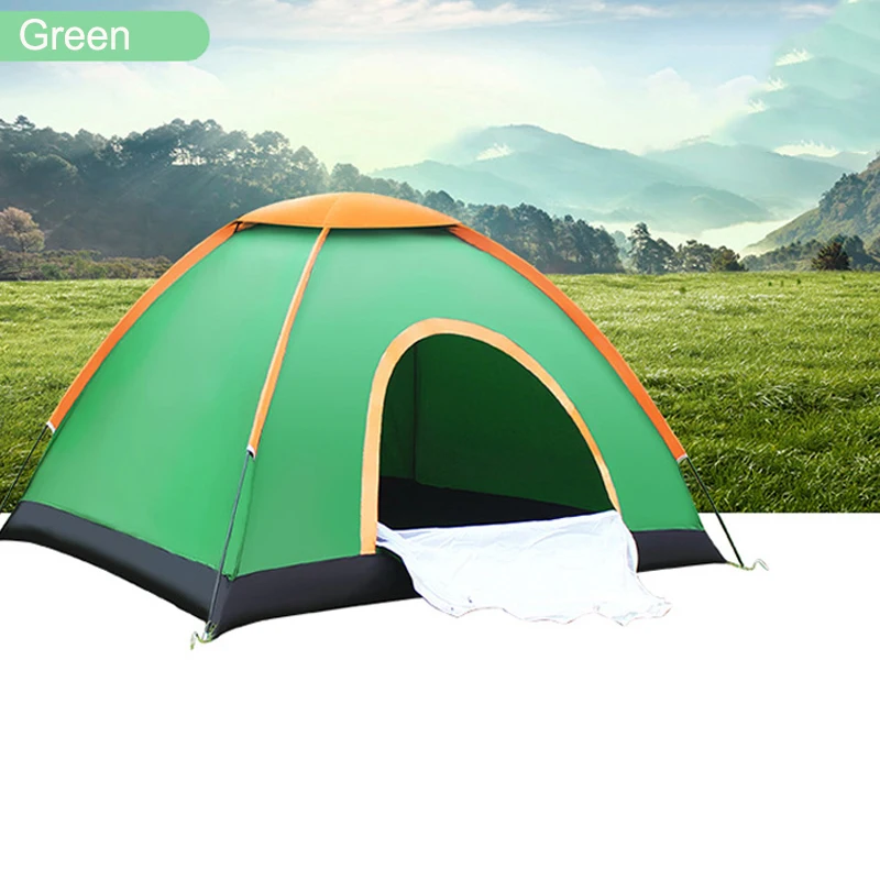 Открытый Палатки Портативный Кемпинг пляж палатка водонепроницаемый для солнечные укрытия, путешествия, Пешие прогулки большое пространство палатка для 1-2 человек - Цвет: Зеленый