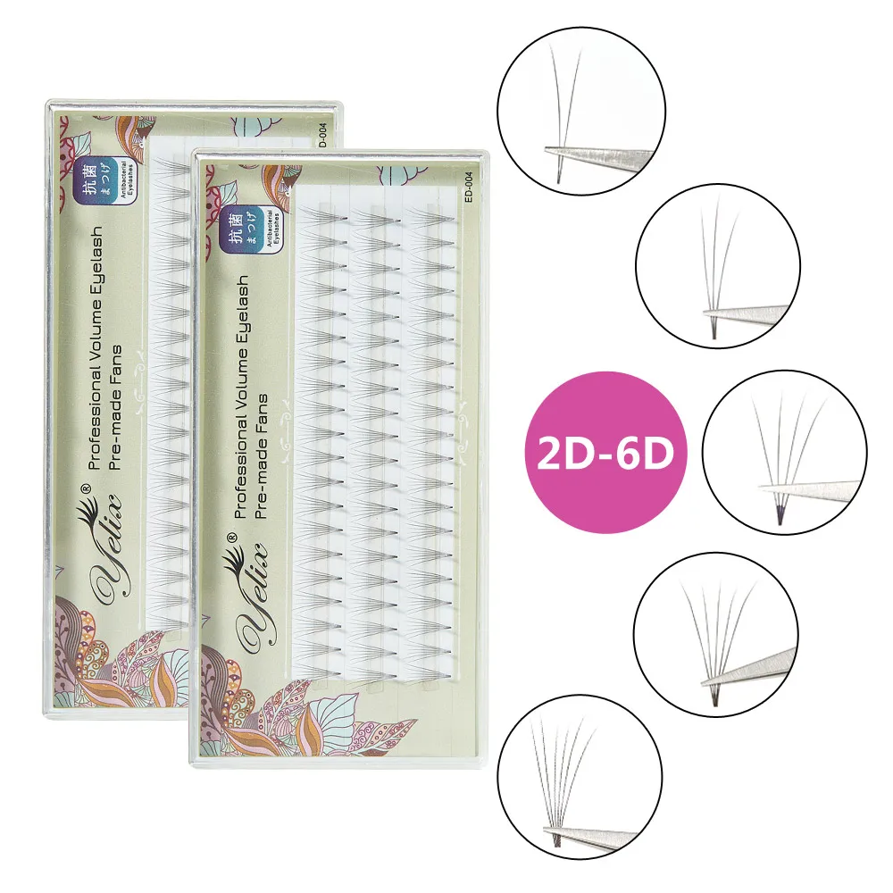 

Premade Russian Volume Fans 2d/3d/4d/5d/6d individual lashes cluster Eyelash Extensions Supplies 0.07mm false eyelashes bunches