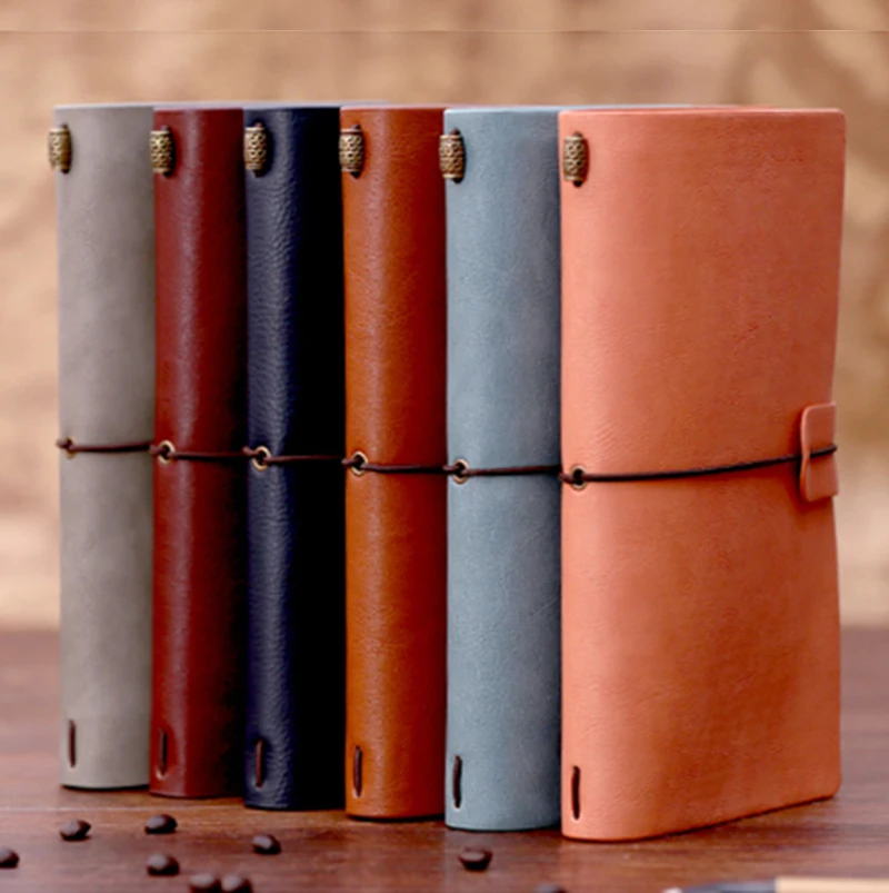 Cute Vintage Faux Leather Craft Paper A6 Traveler Notebooks Agenda PU Notepad Diary Day Planner
