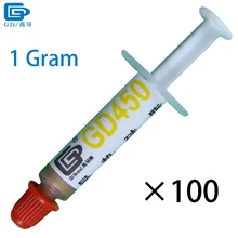 GD450 Thermal Conductive Grease Paste Silicone Plaster Heat Sink Compound 100 Pieces Net Weight 1 Gram Gold For CPU Cooler SSY1
