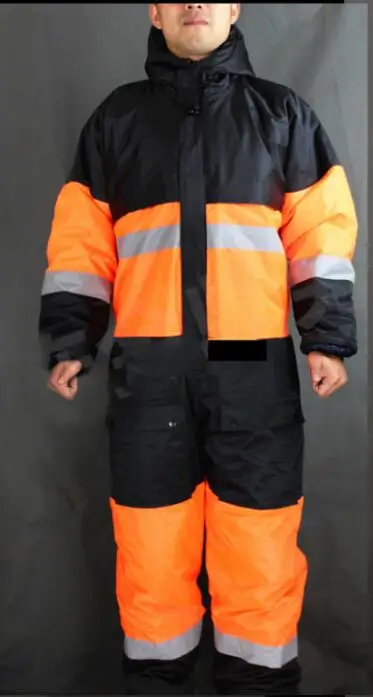 Новая зимняя рабочая одежда на открытом воздухе термозащитная Униформа мужская хлопковая стеганая защитная одежда Толстая теплая Рабочая одежда - Цвет: Оранжевый
