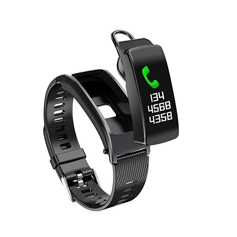 

Bluetooth Smart Wristband 2-in-1 Call Watch Blood Pressure Heart Rate Monitor Smart Band Fitness GPS Track Sports Bracelet