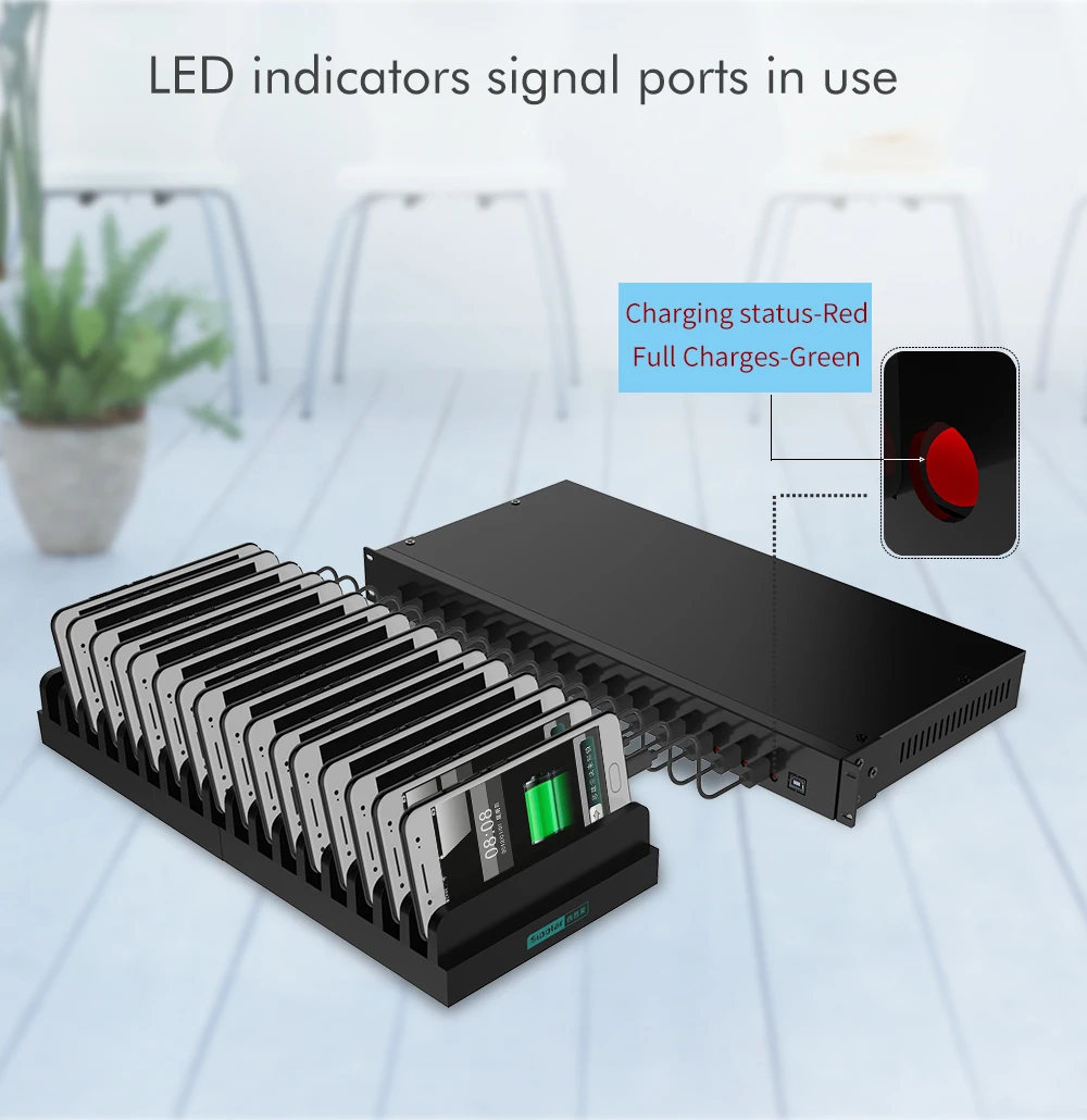 19 Port USB Charging Hub for iPads and Other Apple Devices