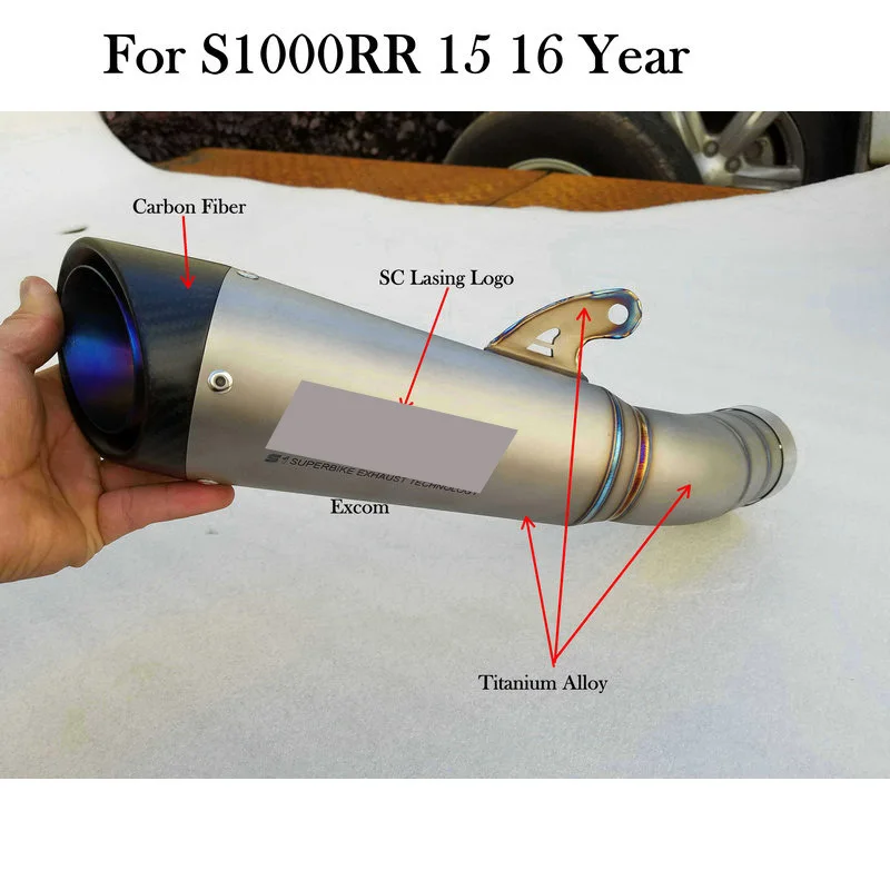 MOKALI индивидуальные титановые выхлопные трубы tubo de escape moto для BMW S1000RR s1000rr 15 16 лет Покемон silencieux