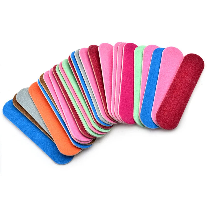 

5pcs 6*2CM Professional Nail File Sanding Buffer Block 100/180 UV Gel Polish Salon Nails accessoires Supplier Random Color