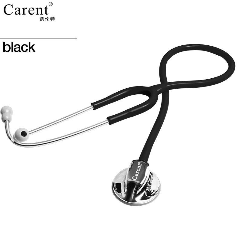 Carent профессиональный стетоскоп двойной медицинский silverback стетоскоп из нержавеющей стали для доктора медсестры, чтобы слушать сердцебиение плода - Цвет: black