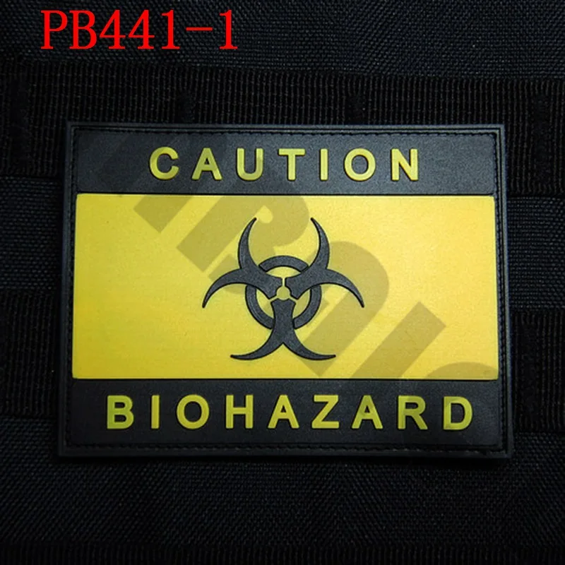 3D ПВХ патч предостережение BIOHAZARD