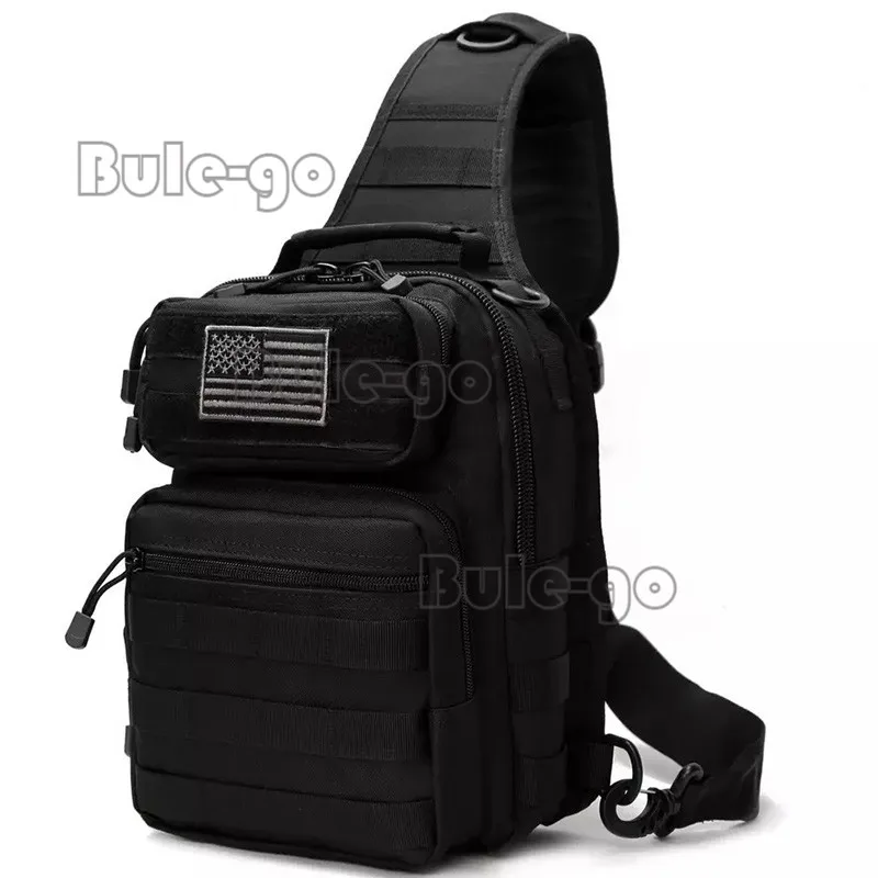 Военная Тактическая штурмовая Сумка Molle, сумка на плечо, армейский водонепроницаемый рюкзак EDC, сумка для походов на открытом воздухе, кемпинга, 20L - Цвет: Black